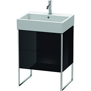 Duravit XSquare Duravit XS447304040 58,4x49,1x46cm, 2 tiroirs, noir brillant