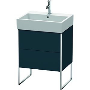 Duravit XSquare Duravit XS447309898 58,4x49,1x46cm, 2 tiroirs, finition satinée bleu nuit