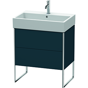 Duravit XSquare Waschtisch-Unterschrank XS447409898 68,4x49,1x46cm, 2 Auszüge, Nachtblau seidenmatt