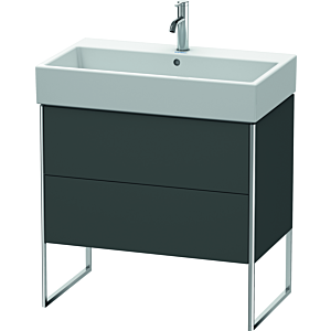 Duravit XSquare Waschtisch-Unterschrank XS447504949 78,4x49,1x46cm, 2 Auszüge, Graphit matt