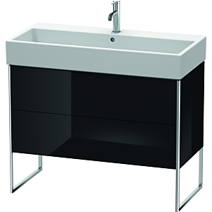 Duravit XSquare Waschtisch-Unterschrank XS447604040 98,4x49,1x46cm, 2 Auszüge, schwarz hochglanz