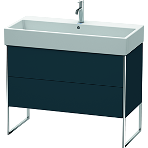 Duravit XSquare Waschtisch-Unterschrank XS447609898 98,4x49,1x46cm, 2 Auszüge, Nachtblau seidenmatt