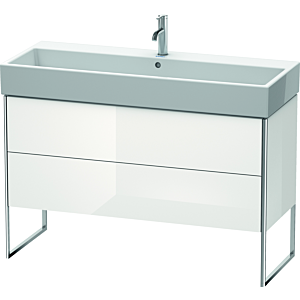 Duravit XSquare XS447708585 118,4x49,1x46cm, 2 tiroirs, blanc brillant