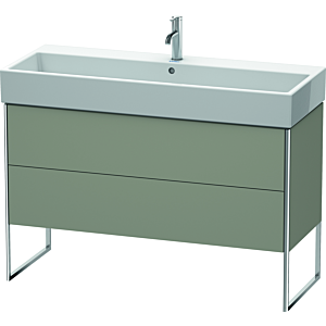 Duravit XSquare Waschtisch-Unterschrank XS447709292 118,4x49,1x46cm, 2 Auszüge, Steingrau seidenmatt