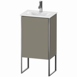 Duravit XSquare Waschtisch-Unterschrank XS4520L9292 43x84x30,8cm, Anschlag links, Steingrau seidenmatt, 1 Tür