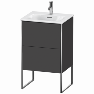 Duravit XSquare Waschtisch-Unterschrank XS452104949 51x84x41,8cm, 2 Auszüge, Graphit matt
