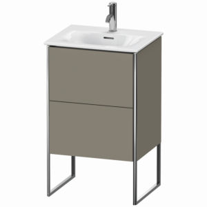 Duravit XSquare Waschtisch-Unterschrank XS452109292 51x84x41,8cm, 2 Auszüge, Steingrau seidenmatt
