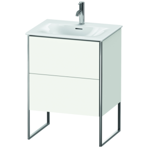 Duravit XSquare Waschtisch-Unterschrank XS452203636 61x84x47,8cm, weiß seidenmatt, 2 Auszüge