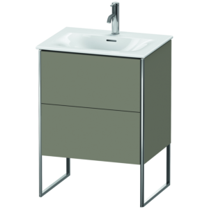 Duravit XSquare Waschtisch-Unterschrank XS452209292 61x84x47,8cm, Steingrau seidenmatt, 2 Auszüge