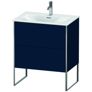 Duravit XSquare Waschtisch-Unterschrank XS452309898 71x84x47,8cm, Nachtblau seidenmatt, 2 Auszüge