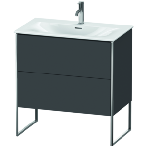 Duravit XSquare Waschtisch-Unterschrank XS452404949 81x84x47,8cm, Graphit matt, 2 Auszüge