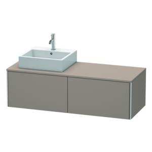 Duravit XSquare Duravit XS4903L4343 140x40x54.8cm, 2 coulissants, gauche, basalte mat