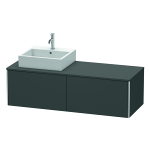 Duravit XSquare Duravit XS4903L4949 140x40x54.8cm, 2 coulissants, gauche, Graphit mat