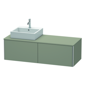 Duravit XSquare Duravit XS4903L9292 140x40x54.8cm, 2 coulissants, gauche, gris pierre satiné mat