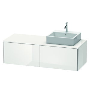 Duravit XSquare Duravit XS4903R8585 140x40x54,8cm, 2 tiroirs, droite, blanc brillant