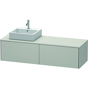 Duravit XSquare Waschtisch-Unterschrank XS4904L0707 160x40x54,8cm, 2 Auszüge, links, Betongrau matt