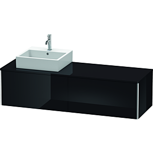 Duravit XSquare Duravit XS4904L4040 160x40x54.8cm, 2 coulissants, gauche, noir brillant