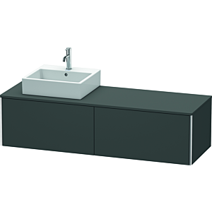 Duravit XSquare Duravit XS4904L4949 160x40x54.8cm, 2 coulissants, gauche, Graphit mat