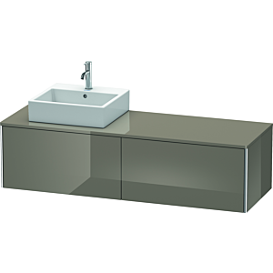 Duravit XSquare Waschtisch-Unterschrank XS4904L8989 160x40x54,8cm, 2 Auszüge, links, Flannel Grey hochglanz