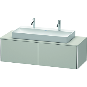 Duravit XSquare Waschtisch-Unterschrank XS4905M0707 140x40x54,8cm, 2 Auszüge, Betongrau matt