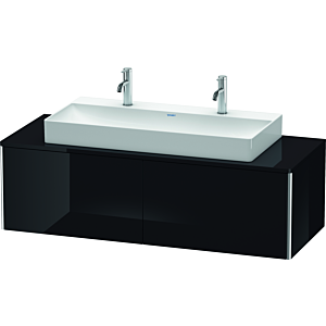 Duravit XSquare Waschtisch-Unterschrank XS4905M4040 140x40x54,8cm, 2 Auszüge, schwarz hochglanz