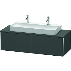 Duravit XSquare Waschtisch-Unterschrank XS4905M4949 140x40x54,8cm, 2 Auszüge, Graphit matt