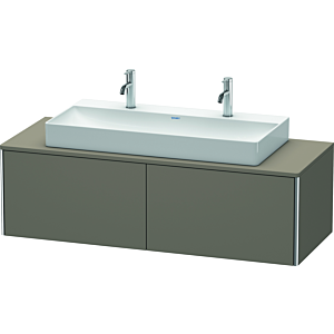 Duravit XSquare Waschtisch-Unterschrank XS4905M9090 140x40x54,8cm, 2 Auszüge, Flannel Grey seidenmatt