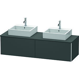 Duravit XSquare Waschtisch-Unterschrank XS4907B4949 160x40x54,8cm, 2 Auszüge, beidseitig, Graphit matt