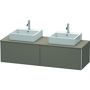 Duravit XSquare Waschtisch-Unterschrank XS4907B9090 160x40x54,8cm, 2 Auszüge, beidseitig, Flannel Grey seidenmatt