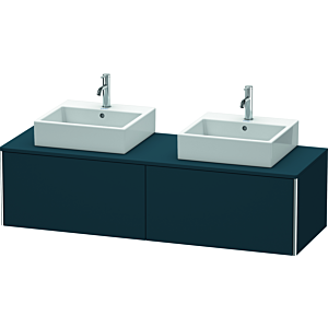 Duravit XSquare Waschtisch-Unterschrank XS4907B9898 160x40x54,8cm, 2 Auszüge, beidseitig, Nachtblau seidenmatt