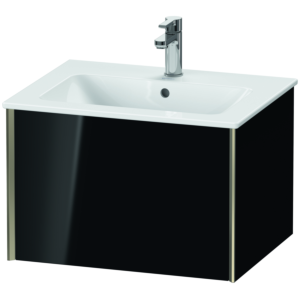 XViu Duravit vasque XV40250B140 61 x 40 x 48 cm, noir brillant, 2000 , suspendu, champagne mat