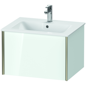 Duravit XViu vanity unit XV40250B185 61 x 40 x 48 cm, white high gloss, 2000 pull-out, wall-hung, matt champagne