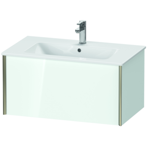 Duravit XViu Waschtisch-Unterschrank XV40260B185 81 x 40 x 48 cm, weiß hochglanz, 1 Auszug, wandhängend, champagner matt