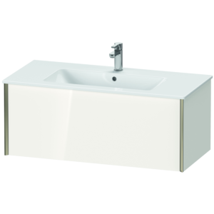 Duravit XViu vanity unit XV40270B122 101 x 40 x 48 cm, white high gloss, 2000 pull-out, wall-hung, matt champagne