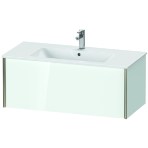 Duravit XViu vanity unit XV40270B185 101 x 40 x 48 cm, white high gloss, 2000 pull-out, wall-hung, matt champagne