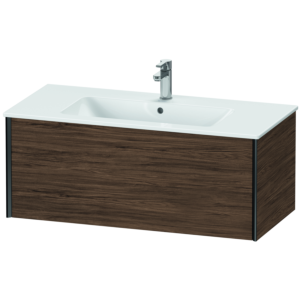 Duravit XViu Waschtisch-Unterschrank XV40270B221 101 x 48 x 40 cm, nussbaum dunkel, 1 Auszug, wandhängend, schwarz matt