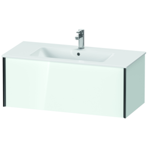 Duravit XViu vanity unit XV40270B285 101 x 40 x 48 cm, white high gloss, 2000 pull-out, wall-hung, black matt