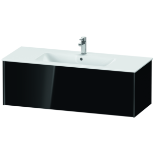 Duravit XViu vanity unit XV40280B240 121 x 40 x 48 cm, black high gloss, 2000 pull-out, wall-hung, black matt