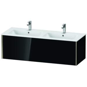 Duravit XViu vanity unit XV40290B140 128x48x40cm, 2 pull-outs, wall-hung, matt champagne, high-gloss black
