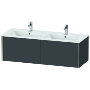 Duravit XViu vanity unit XV40290B149 128x48x40cm, 2 pull-outs, wall-hung, matt champagne, matt graphite