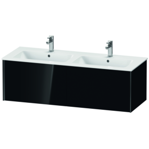 Duravit XViu vanity unit XV40290B240 128x48x40cm, 2 pull-outs, wall-hung, black matt, black high gloss