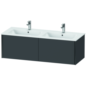 Duravit XViu vanity unit XV40290B249 128x48x40cm, 2 pull-outs, wall-hung, matt black, matt graphite