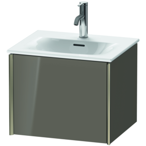 Duravit XViu vanity unit XV40310B189 51x42x39.7cm, 2000 pull-out, matt champagne, flannel gray high gloss