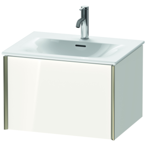 Duravit XViu vanity unit XV40320B122 61 x 39.7 x 48 cm, white high gloss, 2000 pull-out, matt champagne