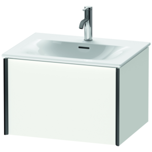 Duravit XViu Waschtisch-Unterschrank XV40320B218 61 x 39,7 x 48 cm, weiß matt, 1 Auszug, schwarz matt