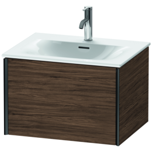 Duravit XViu Waschtisch-Unterschrank XV40320B221 61 x 39,7 x 48 cm, nussbaum dunkel, 1 Auszug, schwarz matt