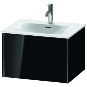 Duravit XViu Waschtisch-Unterschrank XV40320B240 61 x 39,7 x 48 cm, schwarz hochglanz, 1 Auszug, schwarz matt
