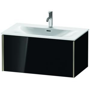 Duravit XViu Waschtisch-Unterschrank XV40340B140 81 x 39,7 x 48 cm, schwarz hochglanz, 1 Auszug, champagner matt