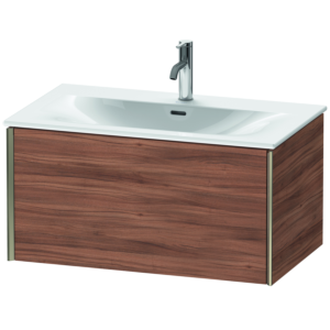 Duravit XViu Waschtisch-Unterschrank XV40340B179 81 x 39,7 x 48 cm, nussbaum natur, 1 Auszug, champagner matt