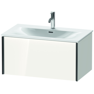 Duravit XViu vanity unit XV40340B222 81 x 39.7 x 48 cm, white high gloss, 2000 pull-out, black matt